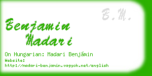 benjamin madari business card